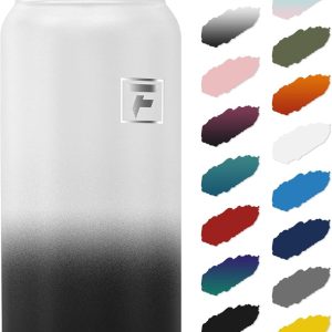 Fanhaw 20 oz Insulated Stainless Steel Water Bottle with Anti-Dust Chug Lid. Leakproof Vacuum Metal Everyday Use Bottle for Kids. Teens & Adults. Back to School Essentials (White Black) : Sports & Outdoors