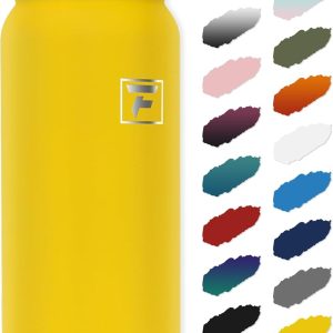 Fanhaw 20 oz Insulated Stainless Steel Water Bottle with Anti-Dust Chug Lid. Leakproof Vacuum Metal Everyday Use Bottle for Kids. Teens & Adults. Back to School Essentials (Yellow) : Sports & Outdoors