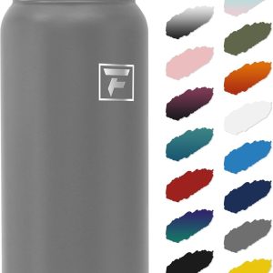 Fanhaw 20 oz Insulated Stainless Steel Water Bottle with Anti-Dust Chug Lid. Leakproof Vacuum Metal Everyday Use Bottle for Kids. Teens & Adults. Back to School Essentials (Gray) : Sports & Outdoors