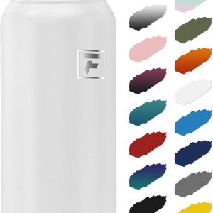 Fanhaw 20 oz Insulated Stainless Steel Water Bottle with Anti-Dust Chug Lid. Leakproof Vacuum Metal Everyday Use Bottle for Kids. Teens & Adults. Back to School Essentials (White) : Sports & Outdoors