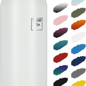Fanhaw 24 oz Insulated Stainless Steel Water Bottle with Anti-Dust Chug Lid. Leakproof Vacuum Metal Everyday Use Bottle for Kids. Teens & Adults. Back to School Essentials (White) : Sports & Outdoors