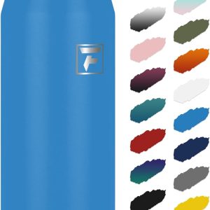 Fanhaw 24 oz Insulated Stainless Steel Water Bottle with Anti-Dust Chug Lid. Leakproof Vacuum Metal Everyday Use Bottle for Kids. Teens & Adults. Back to School Essentials (Sky Blue) : Sports & Outdoors